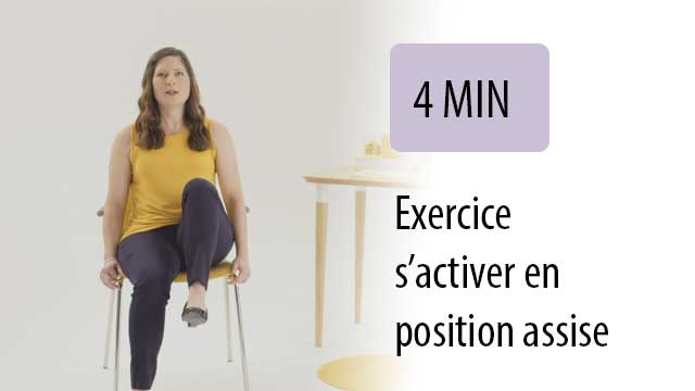 Exercice s’activer en position assise