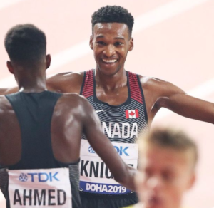 JUSTYN KNIGHT celebrating