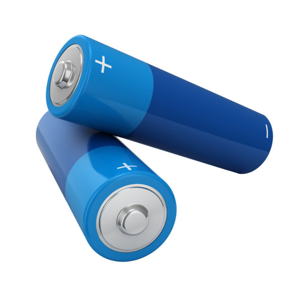 Two blue batteries