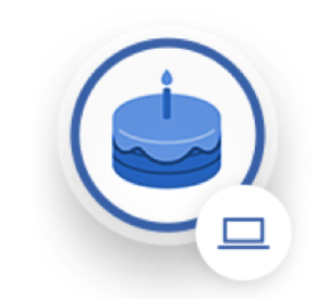 Blue cake icon