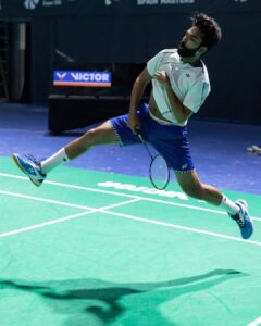 B.R. SANKEERTH in a badminton game