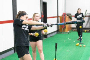 Rising Stars playing softball