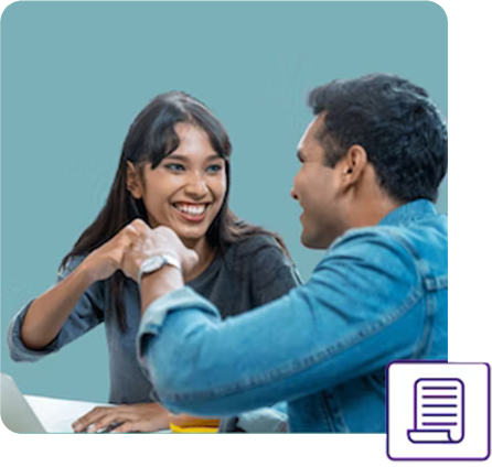 Turnkey_tools_and_resources smiling couple punching knuckles