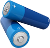 Two blue batteries