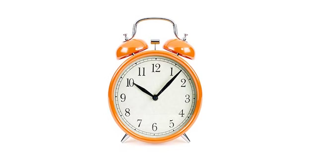 Orange alarm clock