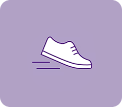  Purple running shoe graphic