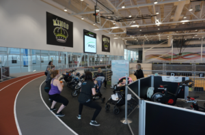 women exercising in a gym