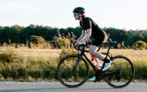 Sarah Orban cycling outdoors