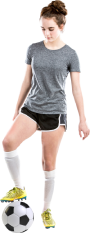 Athletic Teen Girl Playing Soccer Ball Athletic Teen Girl Playing Soccer Ball