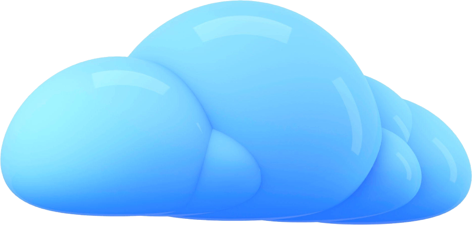 Blue cartoon cloud Blue cartoon cloud