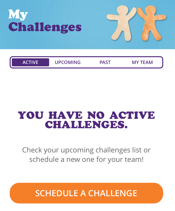 My challenges screen