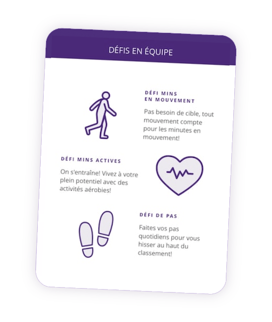 L’écran d’un téléphone intelligent montre la page du défi ponctuel sur l’appli ParticipACTION L’écran d’un téléphone intelligent montre la page du défi ponctuel sur l’appli ParticipACTION