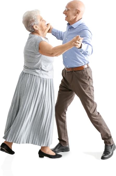 Senior couple dancing