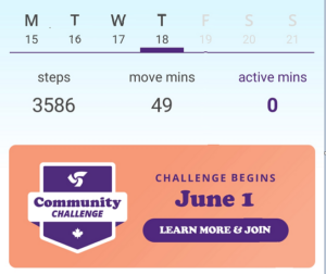 ParticipACTION app Dashboard