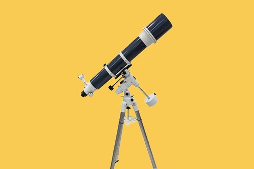 A telelscope is shown